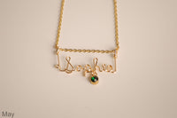 10 Karat Gold Birthstone Necklace