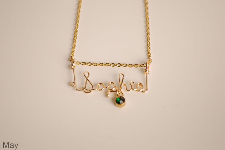 10 Karat Gold Birthstone Necklace