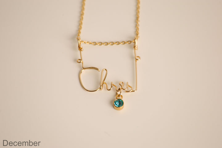 10 Karat Gold Birthstone Necklace