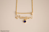 10 Karat Gold Birthstone Necklace