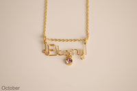 10 Karat Gold Birthstone Necklace