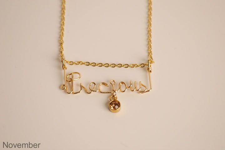 10 Karat Gold Birthstone Necklace