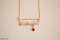 10 Karat Gold Birthstone Necklace