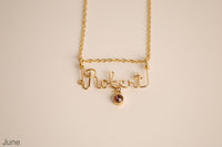 10 Karat Gold Birthstone Necklace